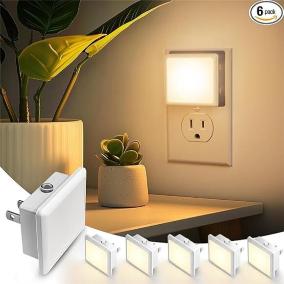 LED Night Lights Plug into Wall, [6-Pack] Plug in Night Light - Picture 7 of 7